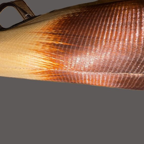 Sac Buri Palm Rattan Woven Ombre' Philippine's Shoulder Bag w/ Gold Hardware NWT - Picture 7 of 12